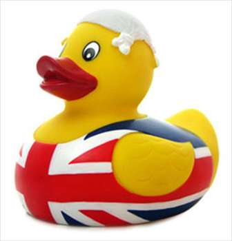 DUCK - UNION JACK WITH SCARF ON HEAD