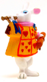 WHITE RABBIT WITH TRUMPET FIGURINE