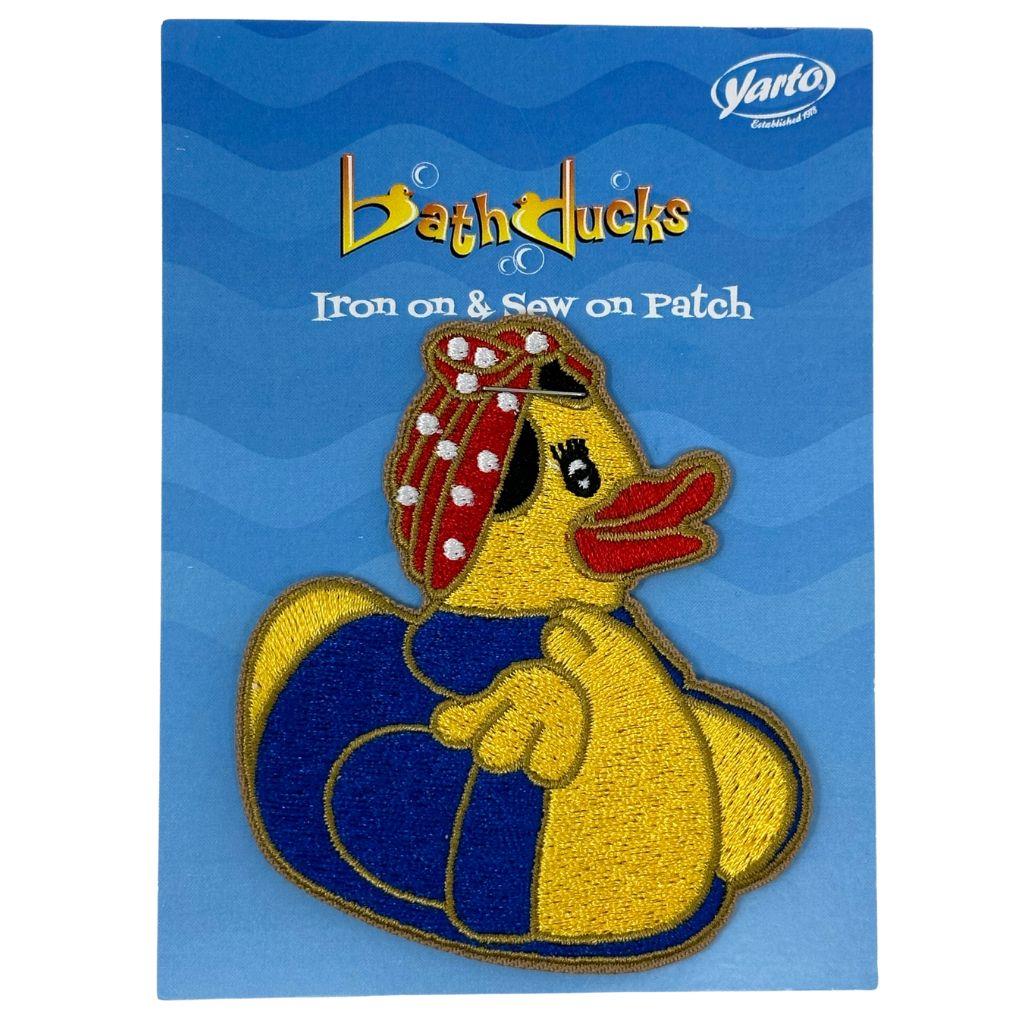 Embroidered Patch Rosie The Riveter Duck